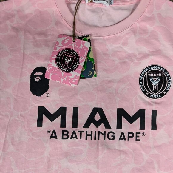 NWT: A BATHING APE Miami Graphic T-Shirt Pink Camo Design Size 3XL - Picture 9 of 10